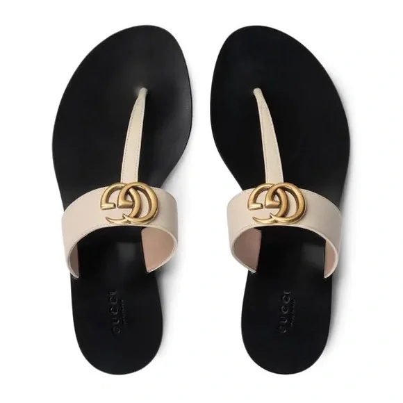 Gucci | Shoes | Black And White Gucci Sandals For Women Size  display picture 2